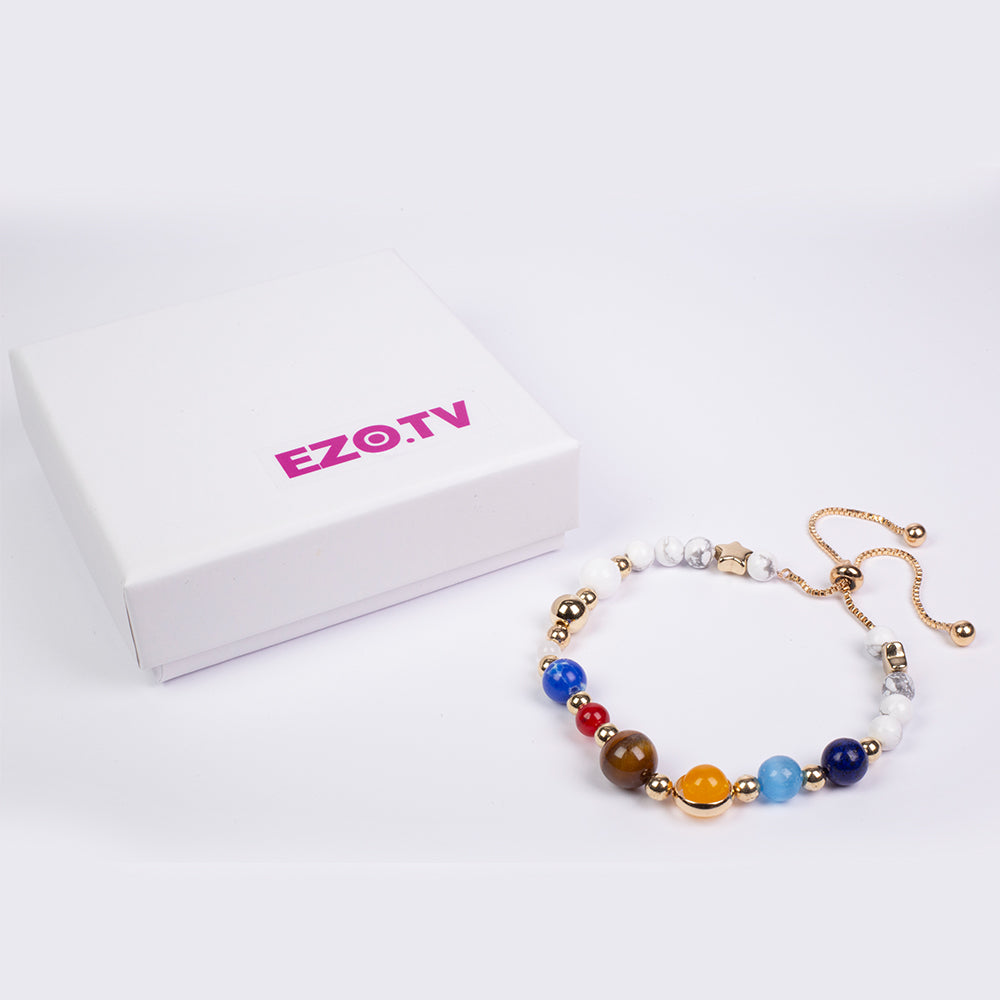 Nastavitelný Náramek ve zlatém tónu s Karneolem a Tygřím Okem