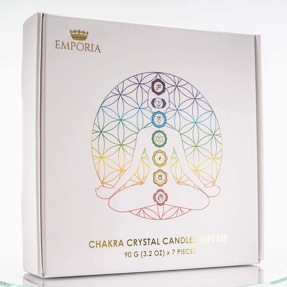 7dílná sada čakrových svíček Emporia + DÁREK náramek a náhrdelník