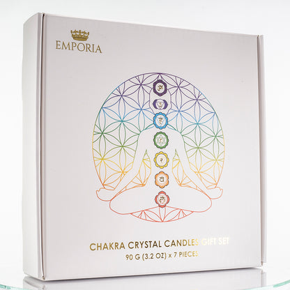 7dílná sada čakrových svíček Emporia + DÁREK náramek a náhrdelník