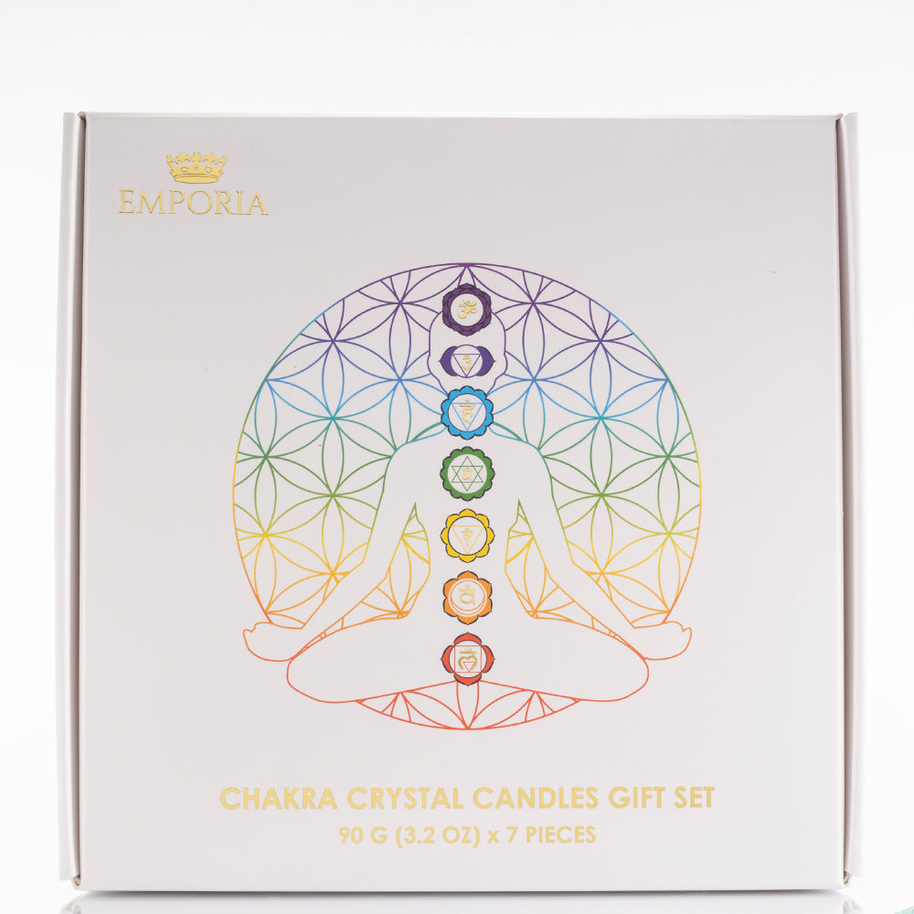 7dílná sada čakrových svíček Emporia + DÁREK náramek a náhrdelník