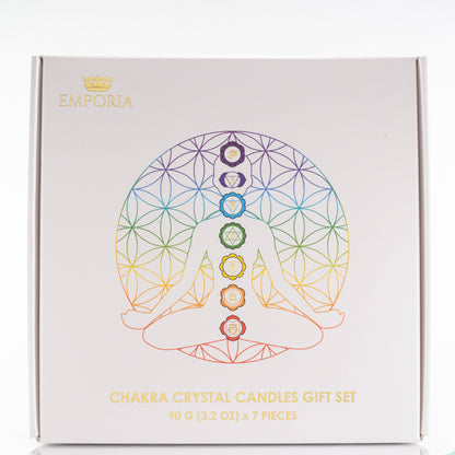 7dílná sada čakrových svíček Emporia + DÁREK náramek a náhrdelník