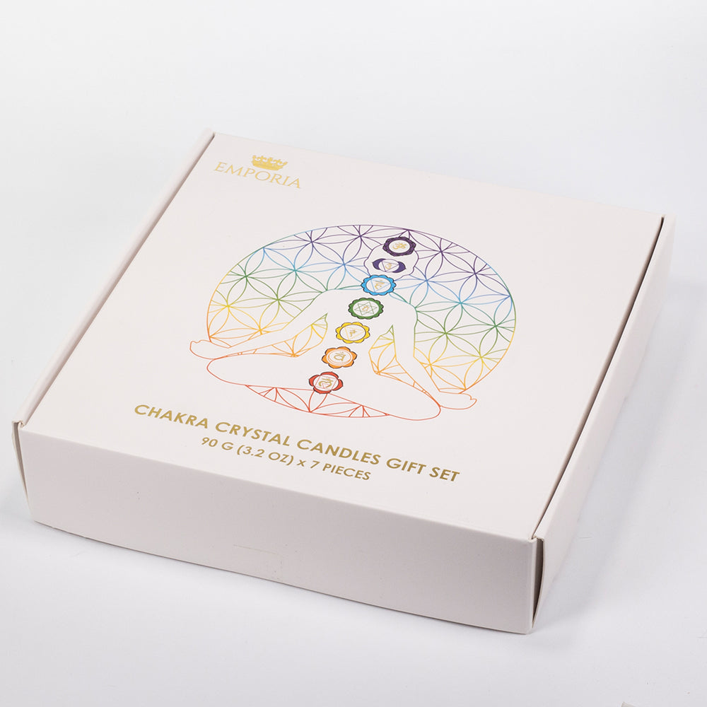 7dílná sada čakrových svíček Emporia + DÁREK náramek a náhrdelník