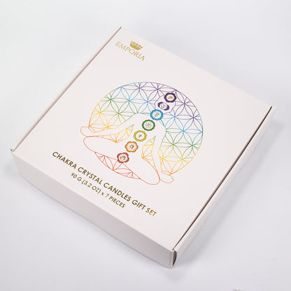 7dílná sada čakrových svíček Emporia + DÁREK náramek a náhrdelník